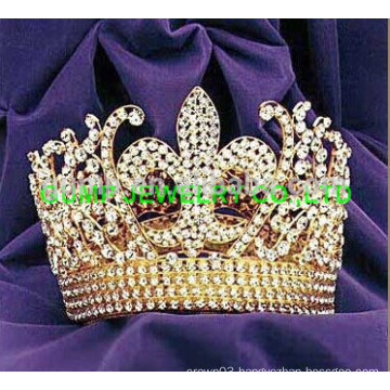 fleur de lis round tiara crown